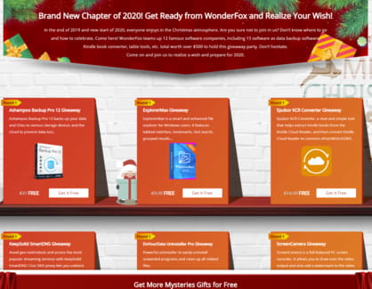 クリスマス＆新年祝いでWonderFoxの合計550ドルの13ソフトをプレゼント！