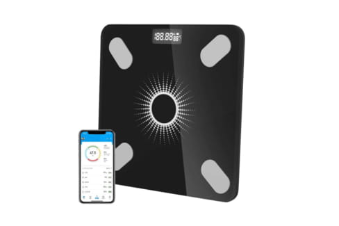 スマート体組成計＆体重計が792円！スマホ連動可能でソーラー充電で使える！
