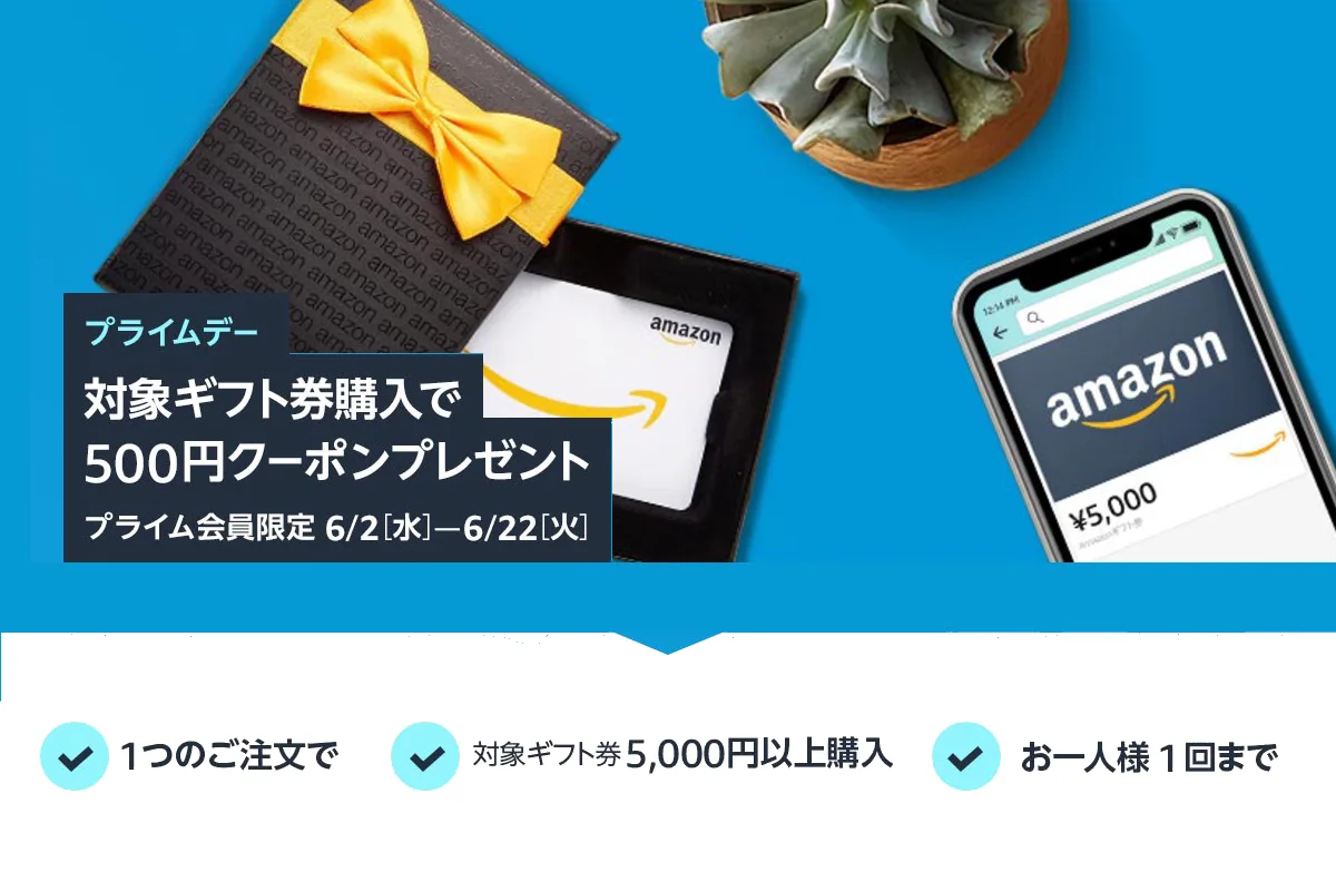 Amazonギフト購入で500円クーポンが貰えるキャンペーン！ - ShopDD