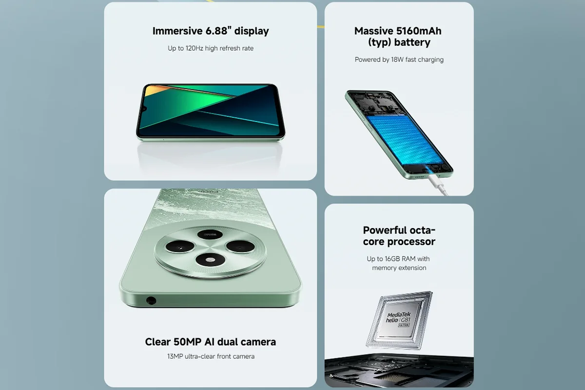 Xiaomi POCO C75 スマートフォン 本体 新品 POCO C75 発表、5160mAhバッテリー搭載6.88インチスマートフォン