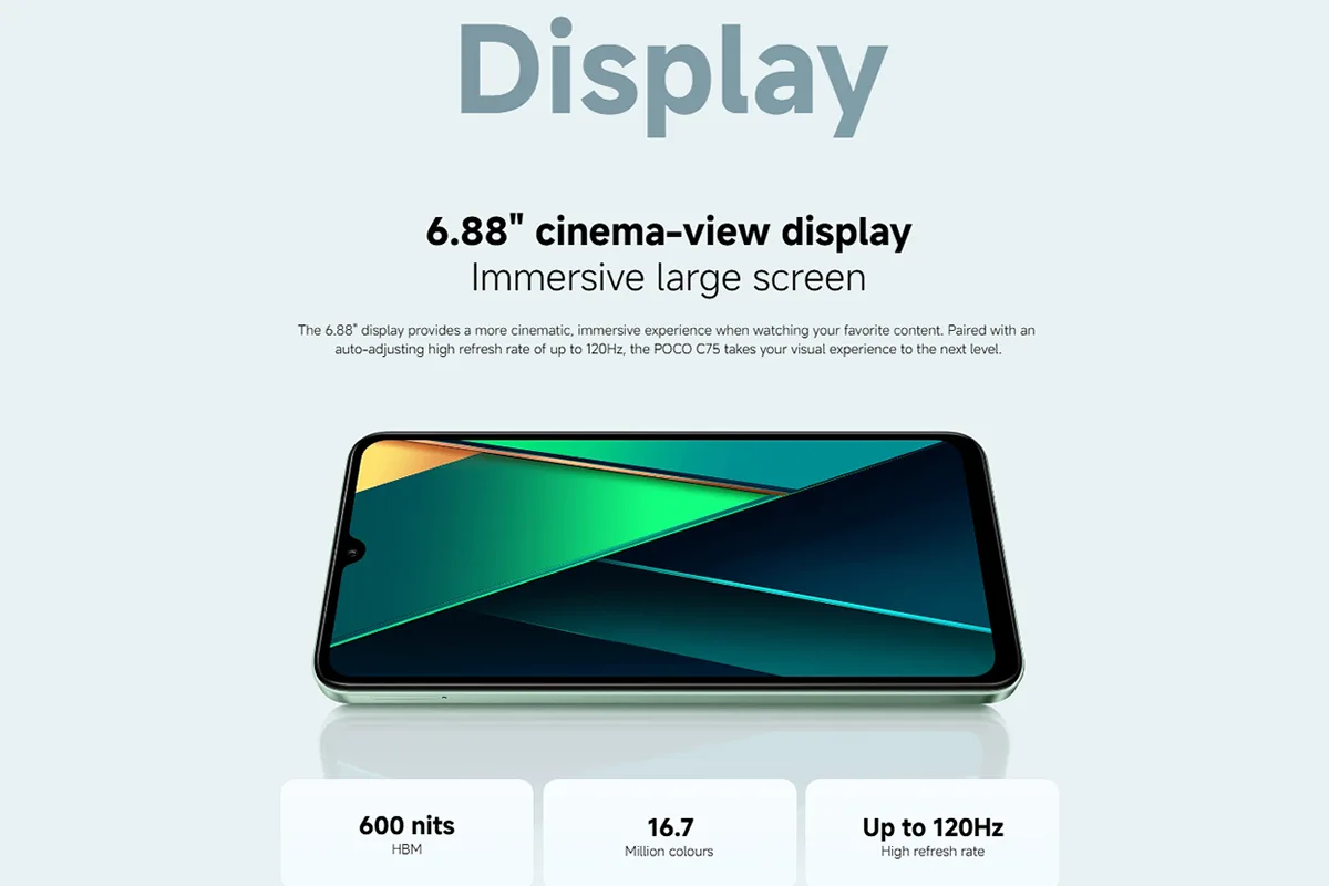 POCO C75がセール！87ドルで買えるコスパの良いエントリースマホ